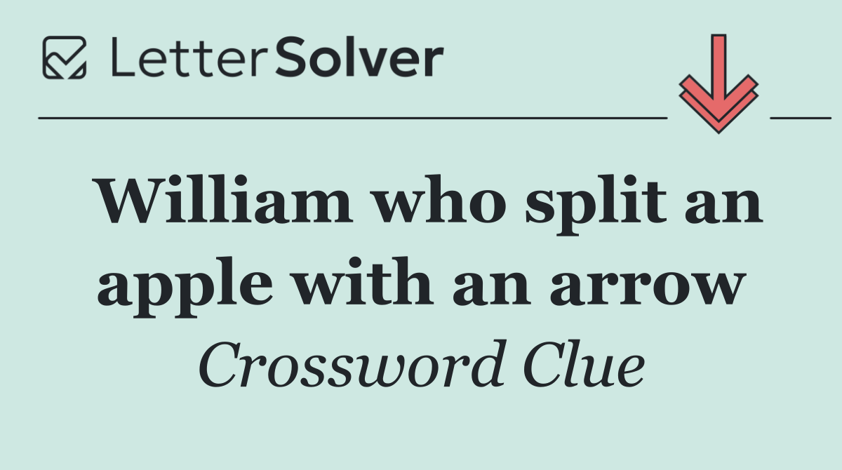 William who split an apple with an arrow