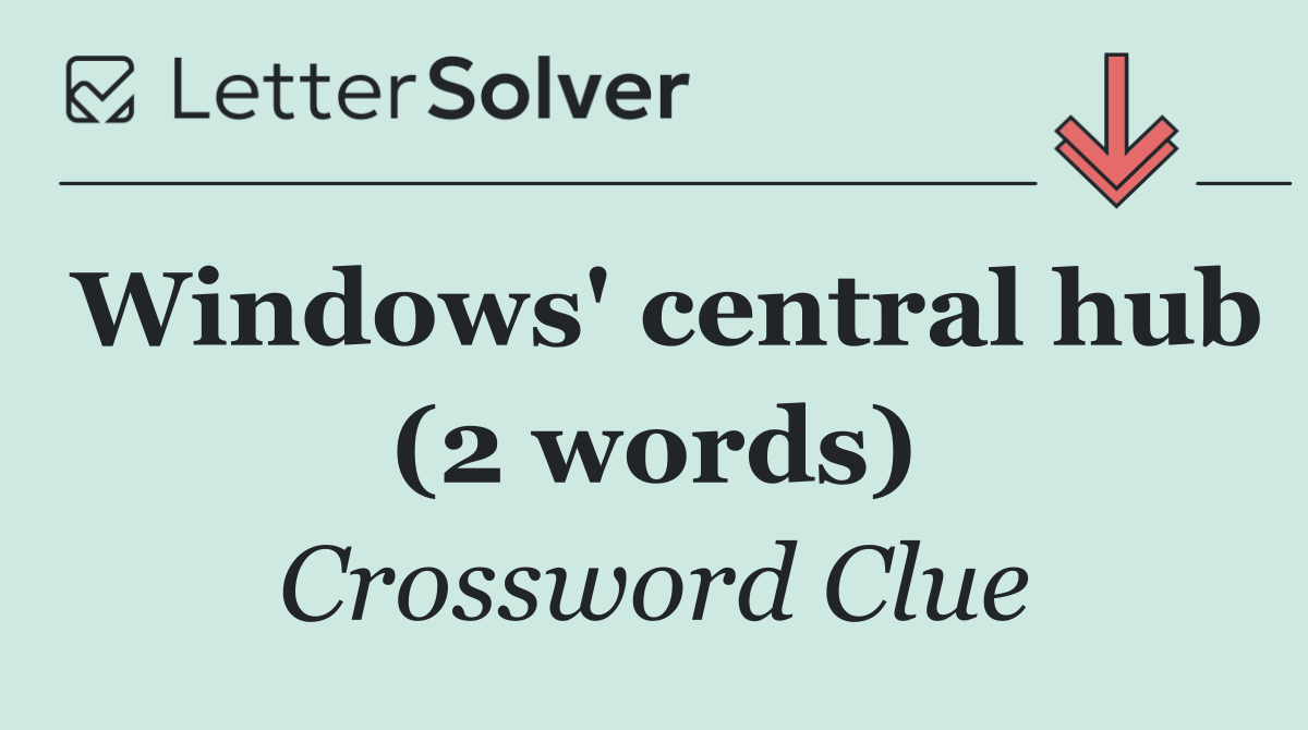 Windows' central hub (2 words)