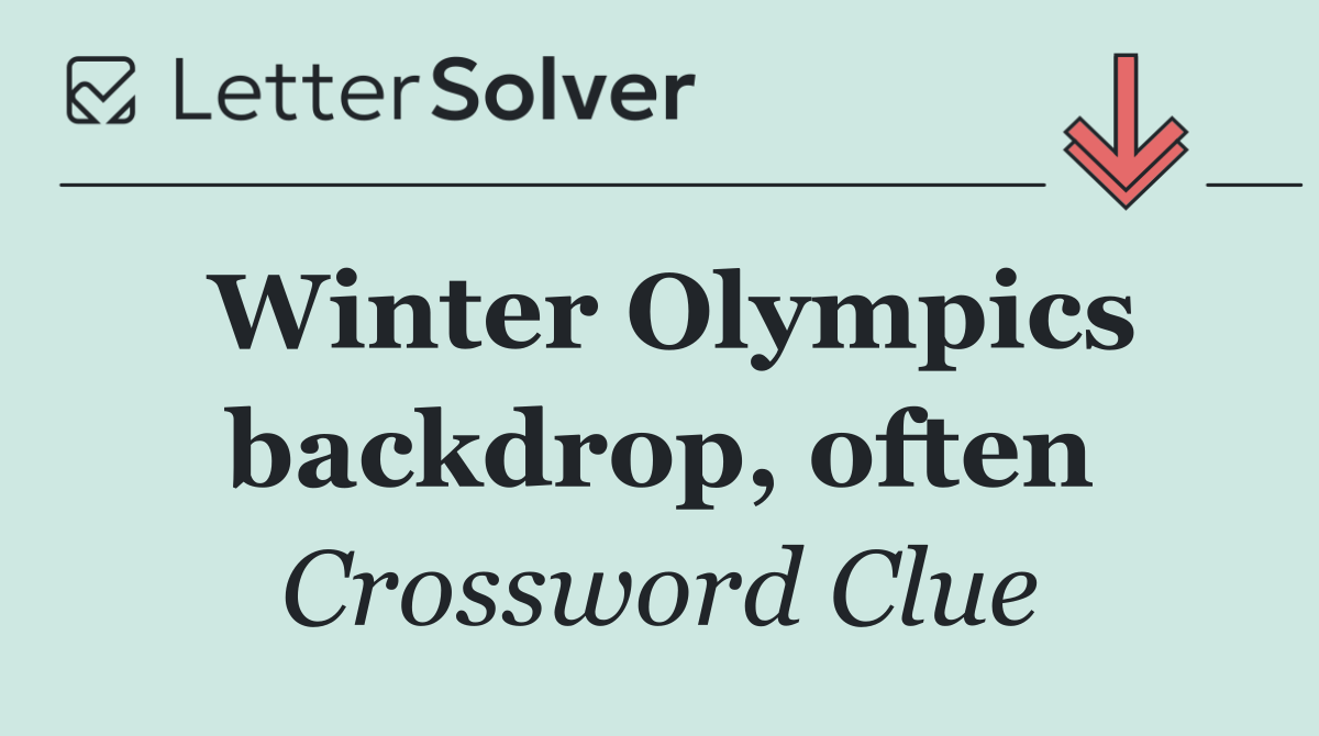 Winter Olympics backdrop, often