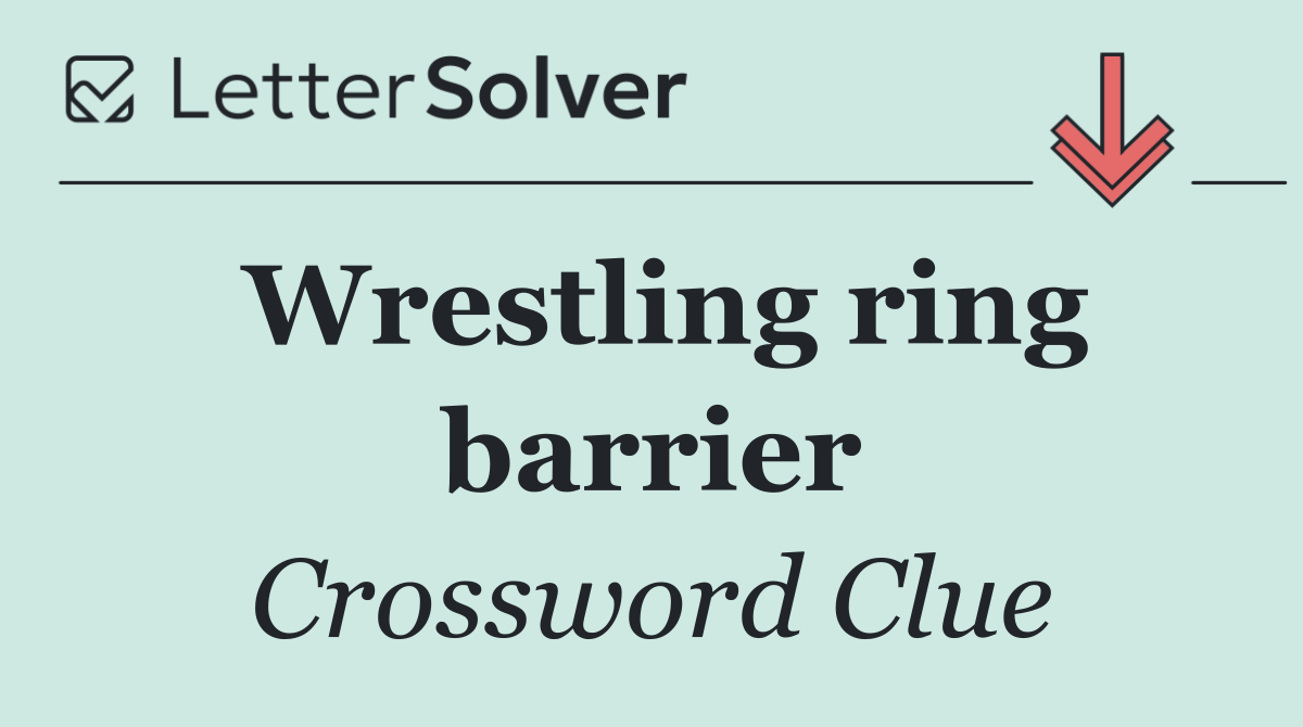 Wrestling ring barrier