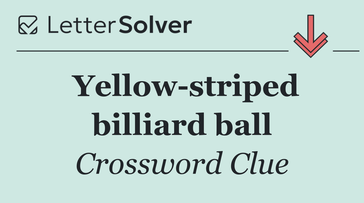 Yellow striped billiard ball