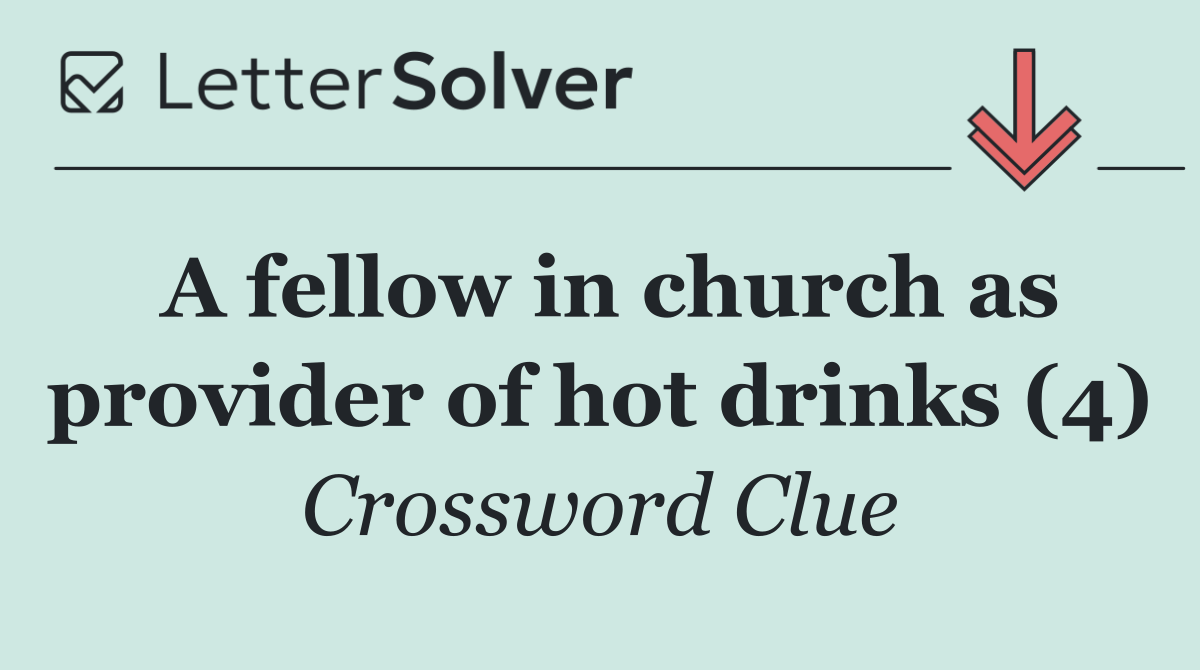 A fellow in church as provider of hot drinks (4)