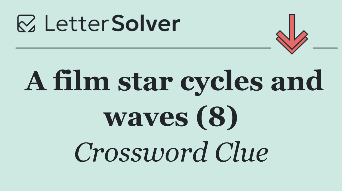 A film star cycles and waves (8)