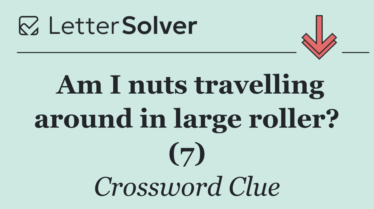 Am I nuts travelling around in large roller? (7)