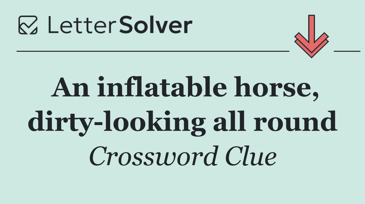 An inflatable horse, dirty looking all round