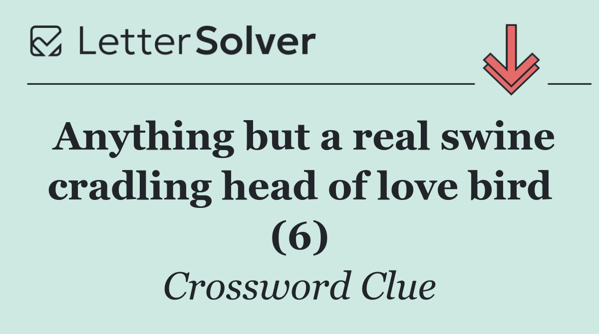 Anything but a real swine cradling head of love bird (6)