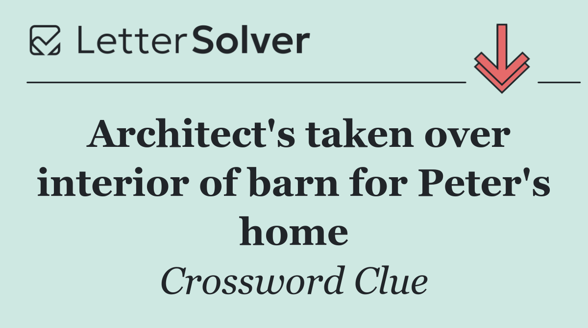 Architect's taken over interior of barn for Peter's home