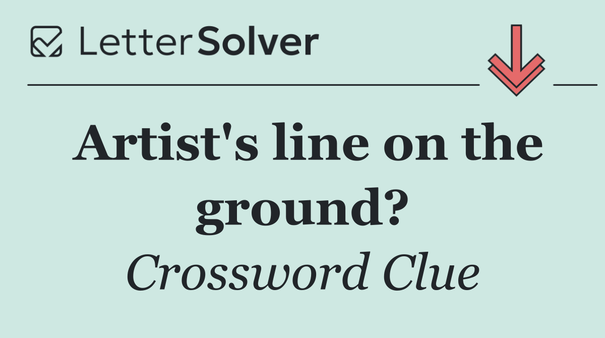 Artist's line on the ground?