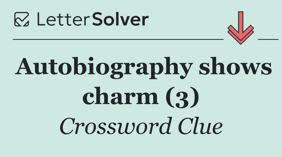 Autobiography shows charm (3)