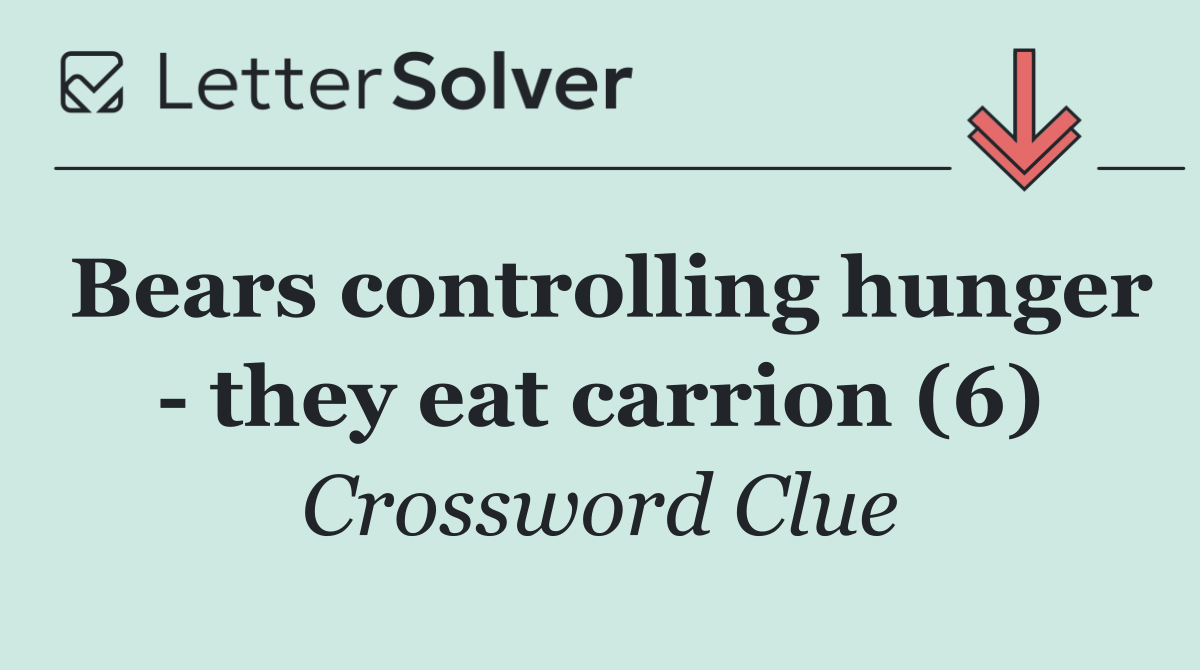 Bears controlling hunger   they eat carrion (6)