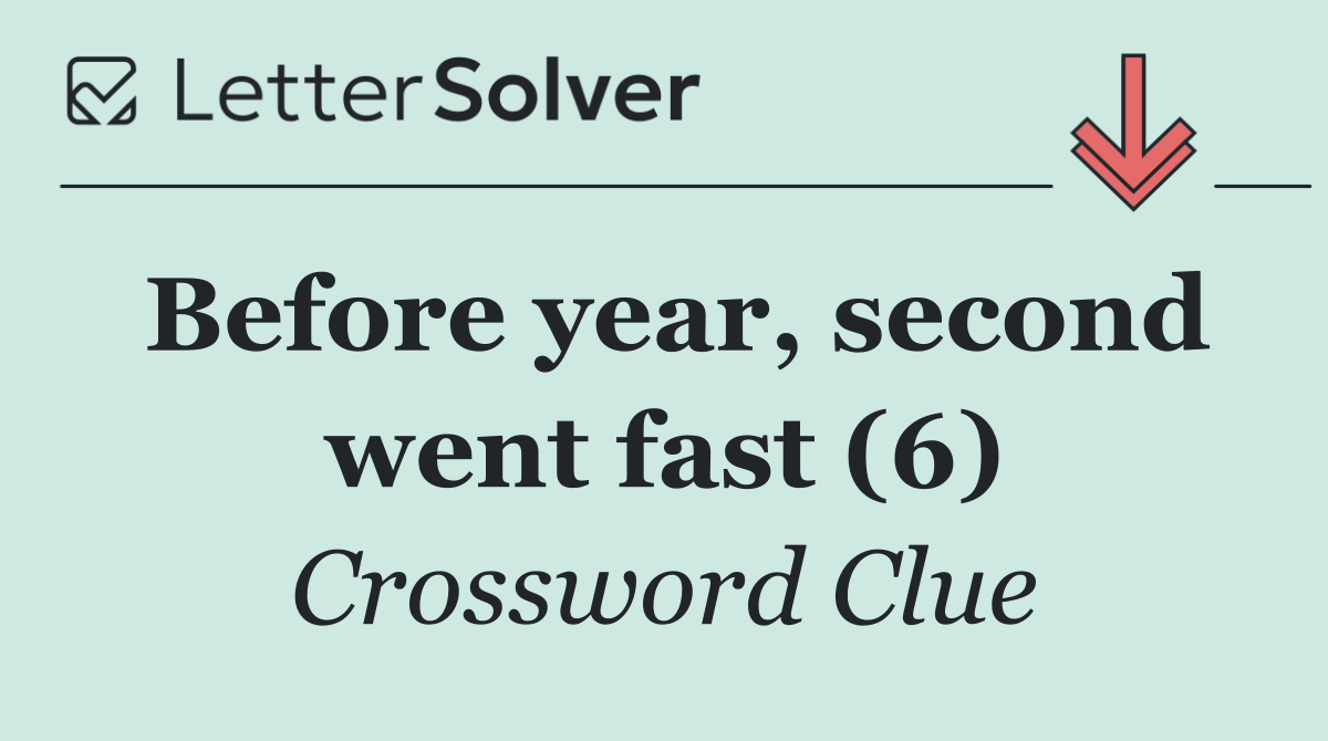 Before year, second went fast (6)