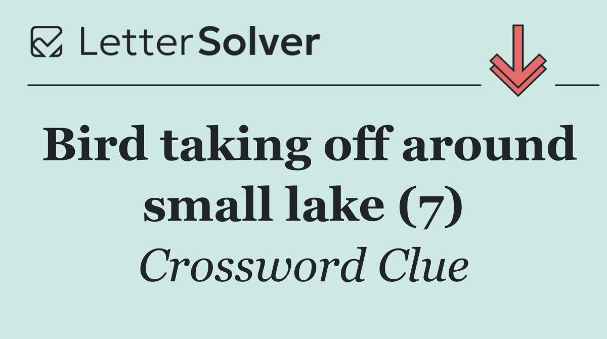 Bird taking off around small lake (7)