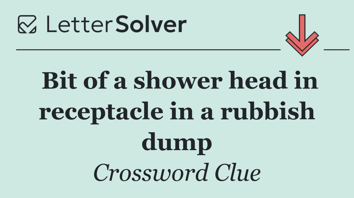 Bit of a shower head in receptacle in a rubbish dump