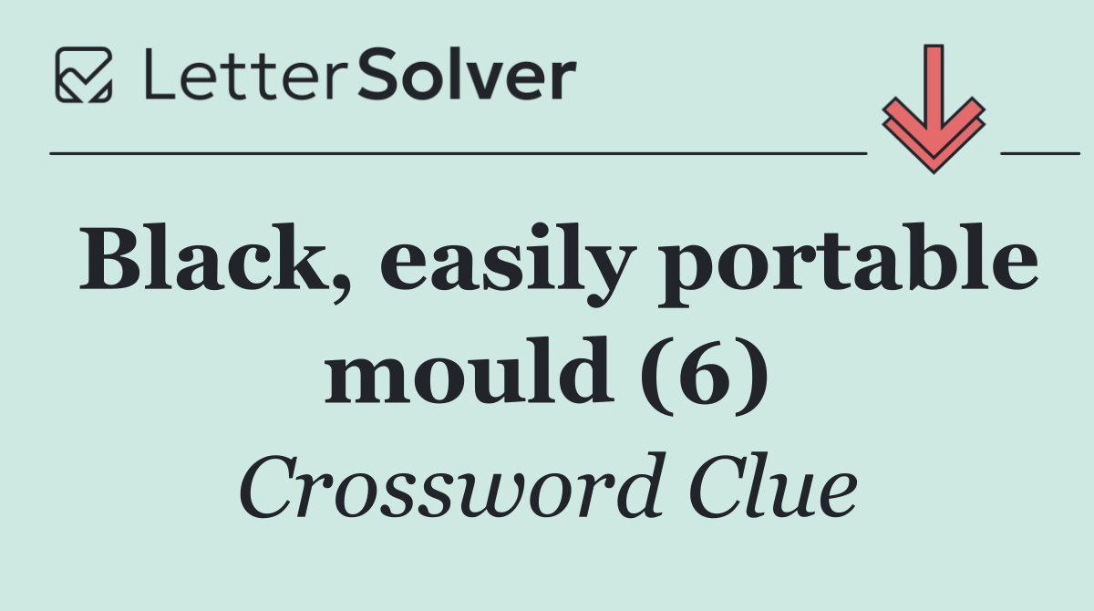 Black, easily portable mould (6)