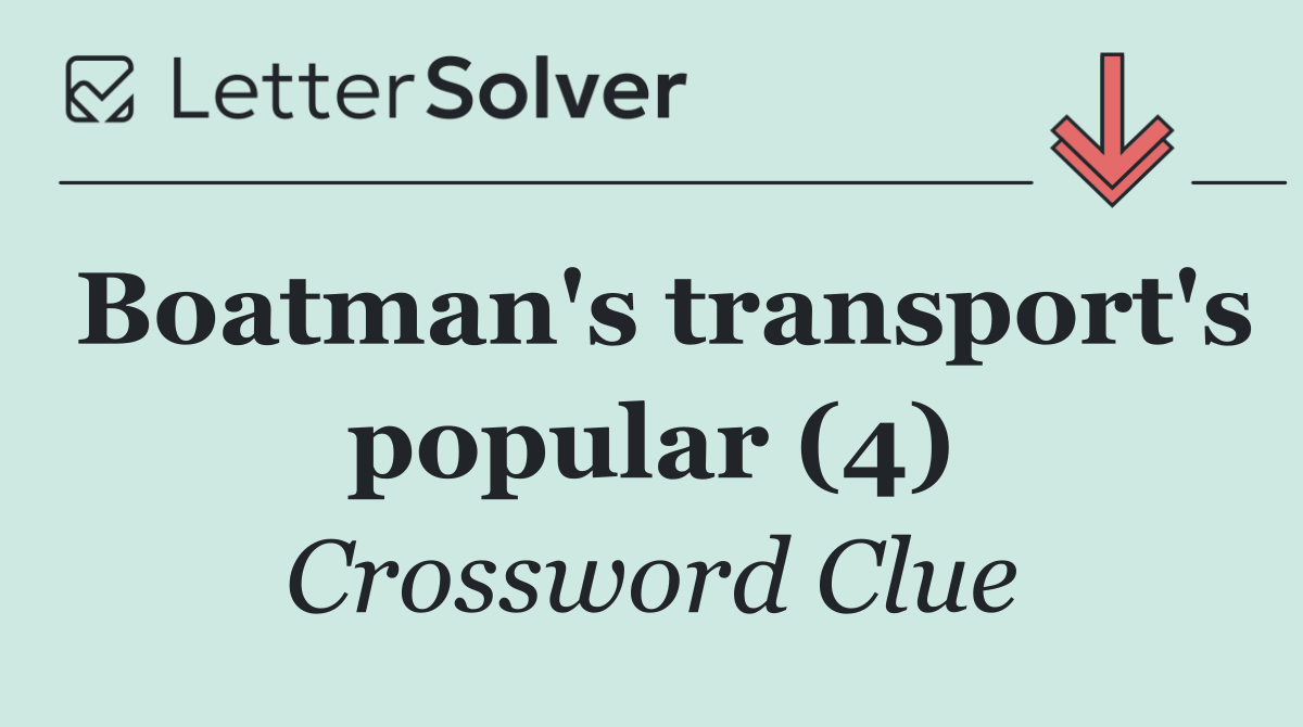 Boatman's transport's popular (4)