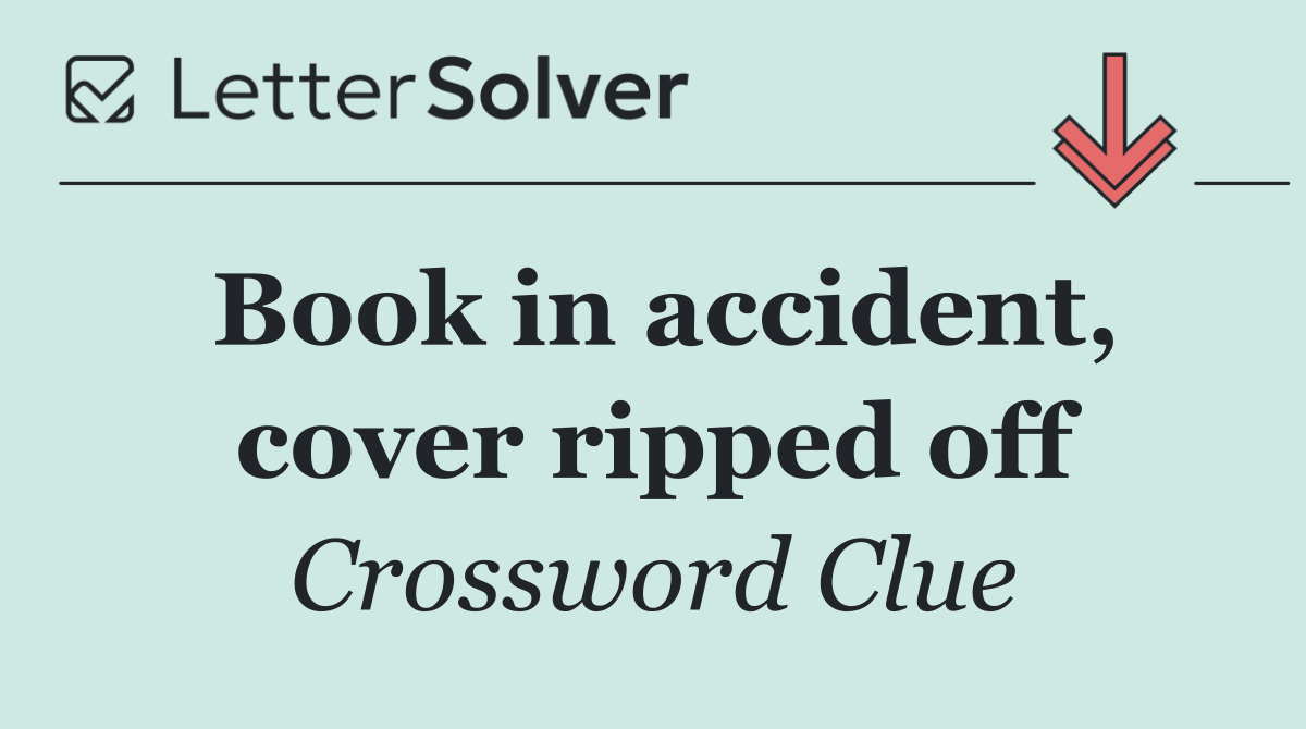 Book in accident, cover ripped off