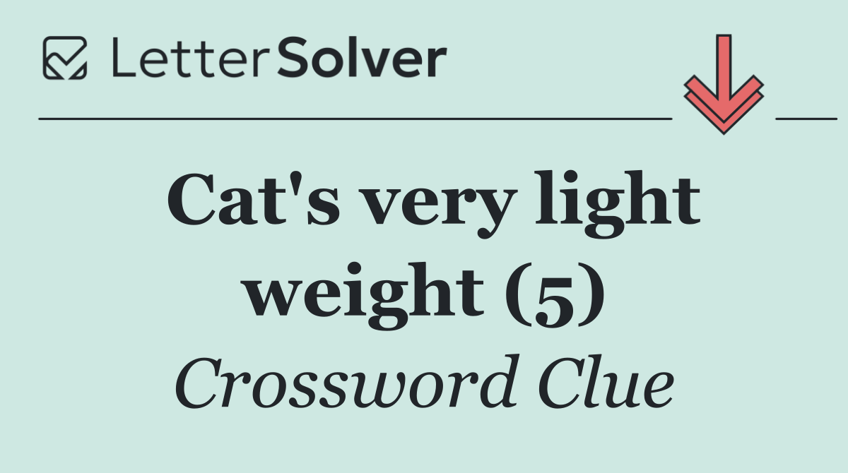 Cat's very light weight (5)