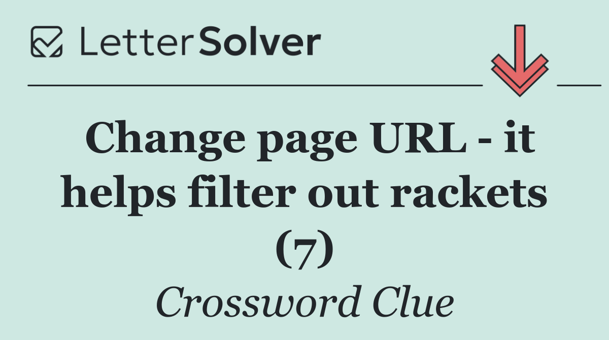 Change page URL   it helps filter out rackets (7)