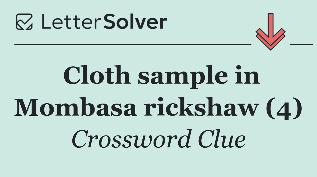 Cloth sample in Mombasa rickshaw (4)