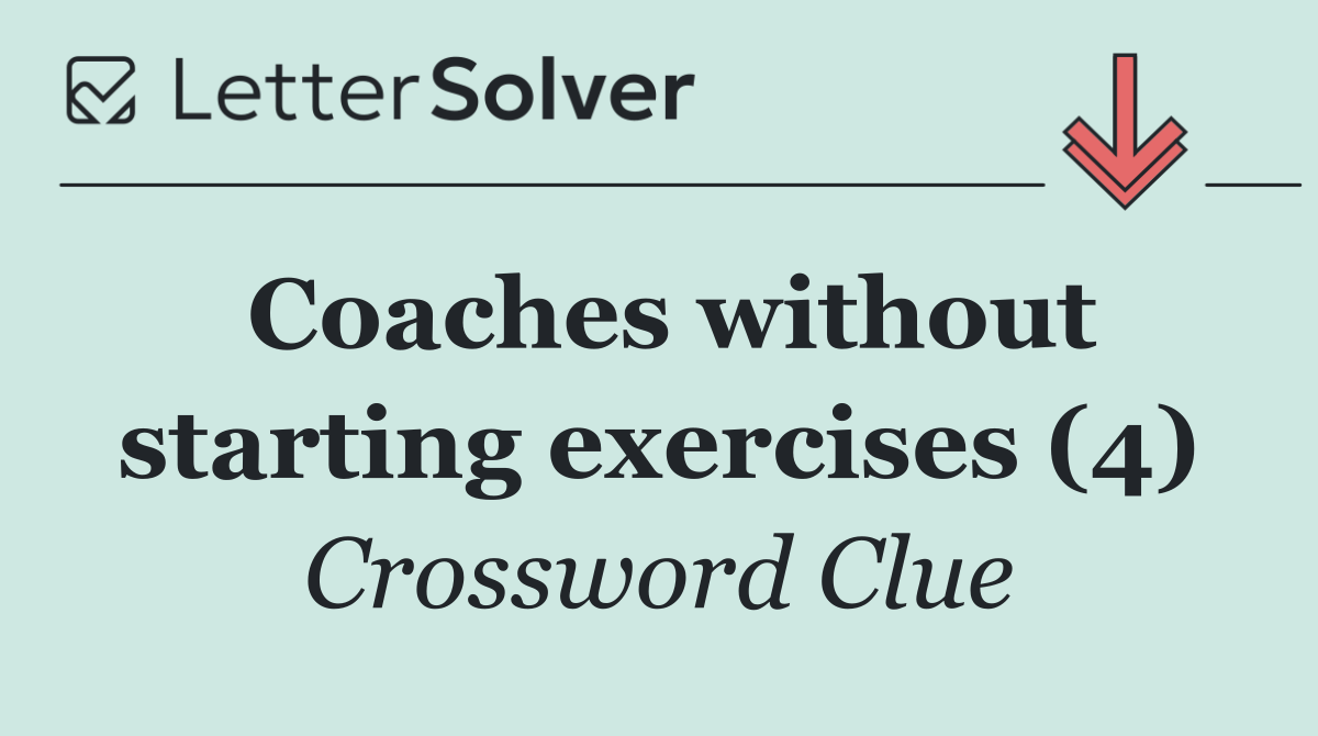 Coaches without starting exercises (4)