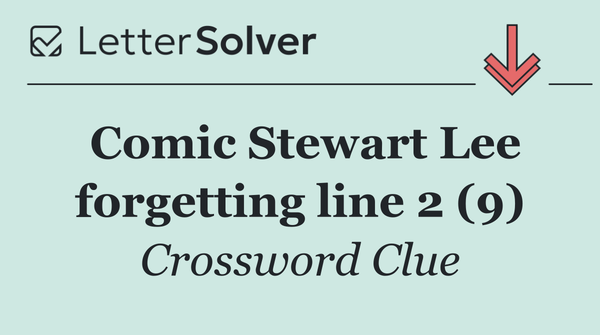 Comic Stewart Lee forgetting line 2 (9)