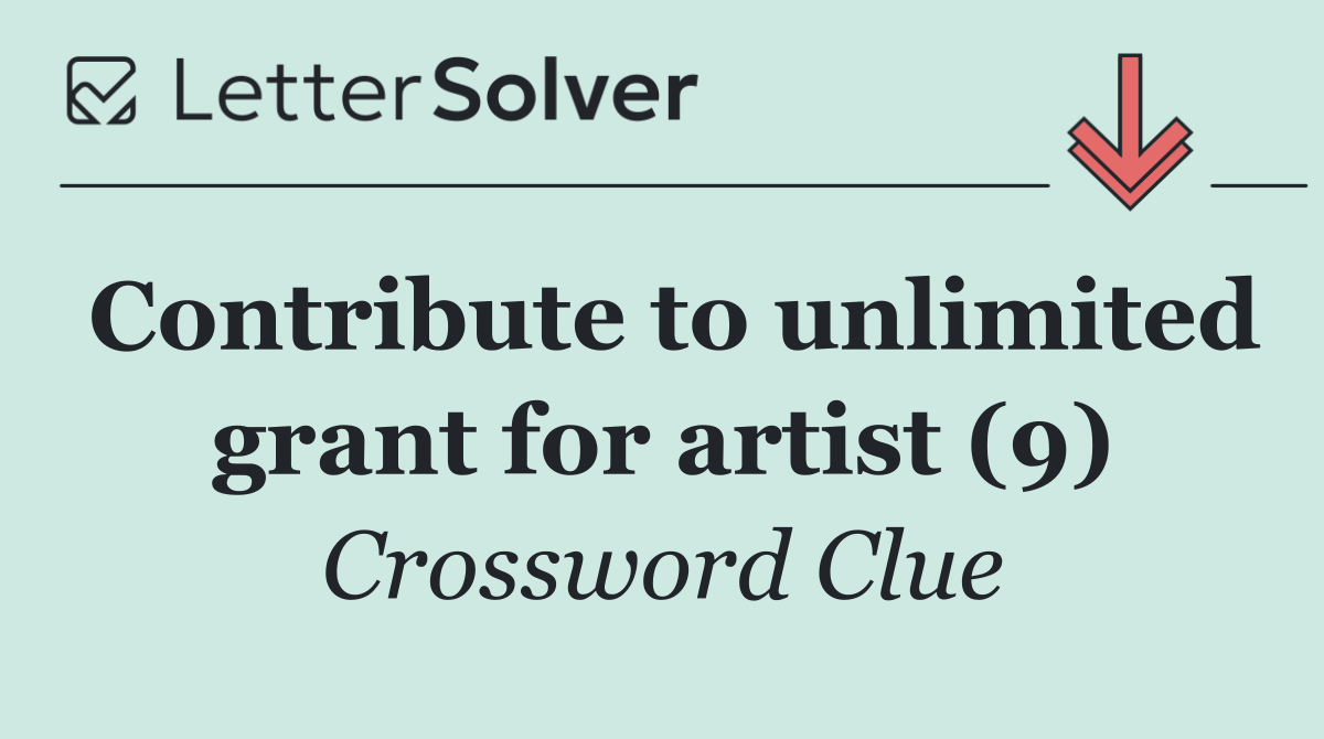 Contribute to unlimited grant for artist (9)