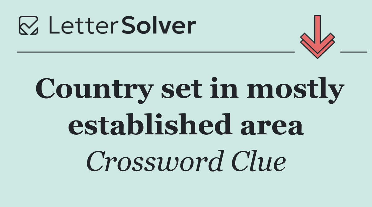Country set in mostly established area