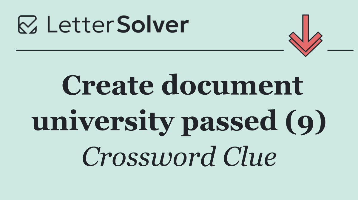 Create document university passed (9)