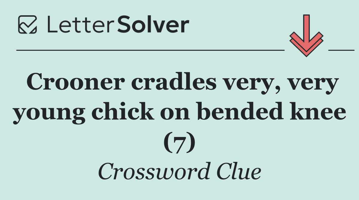 Crooner cradles very, very young chick on bended knee (7)