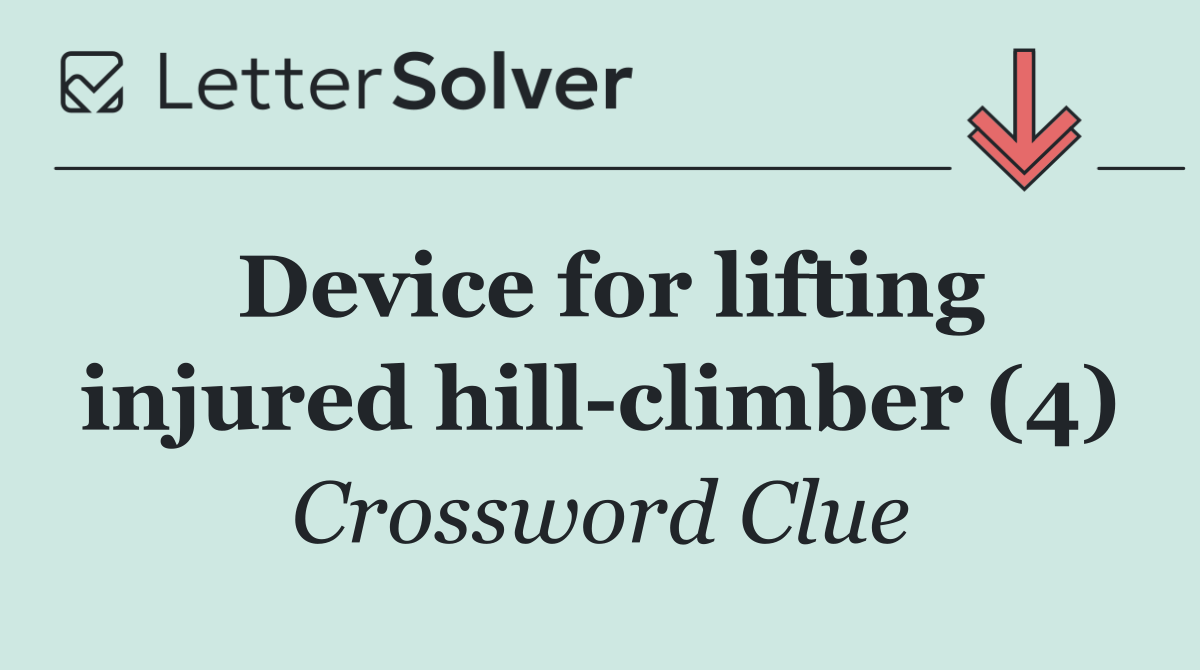 Device for lifting injured hill climber (4)