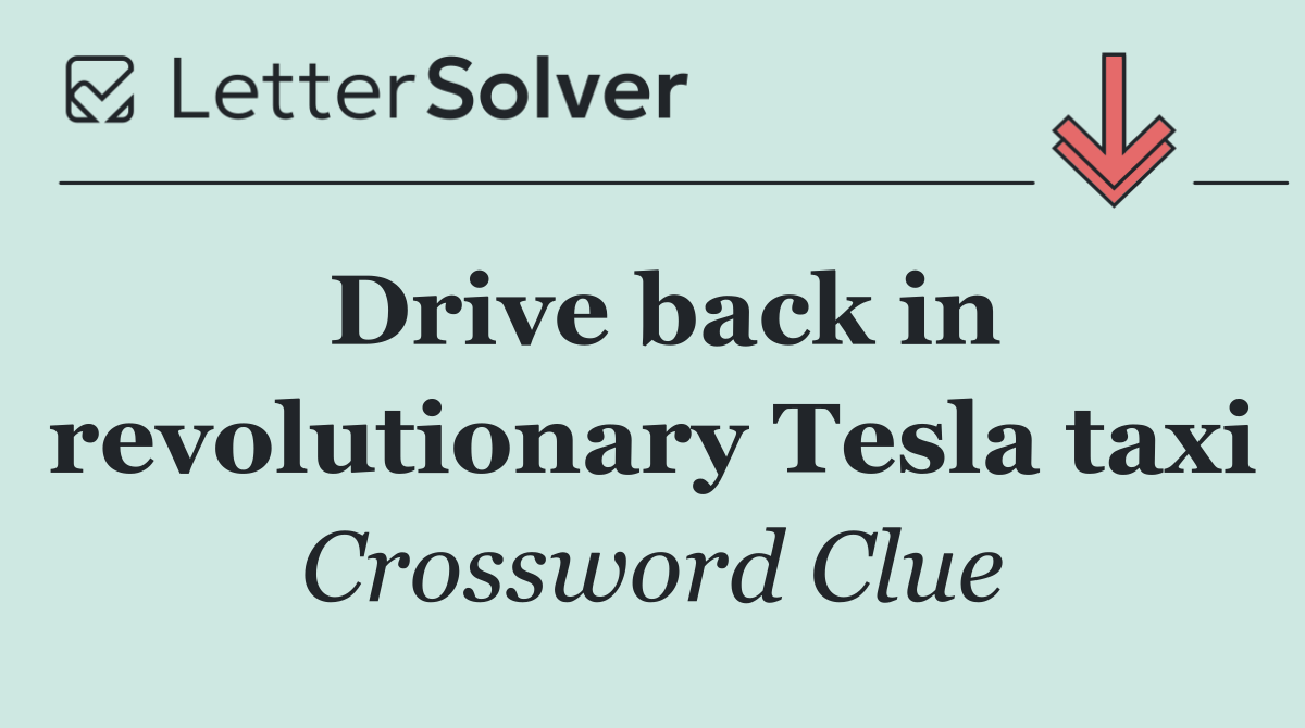 Drive back in revolutionary Tesla taxi