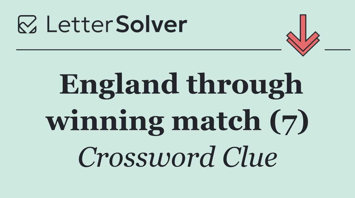 England through winning match (7)