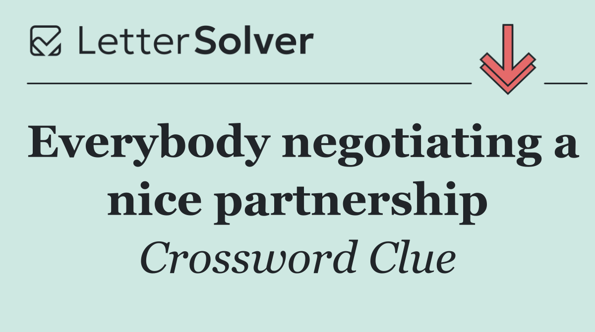 Everybody negotiating a nice partnership