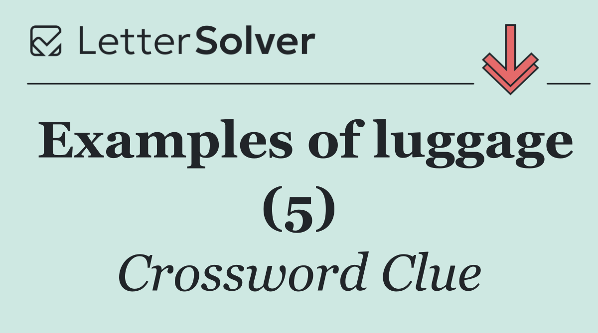 Examples of luggage (5)