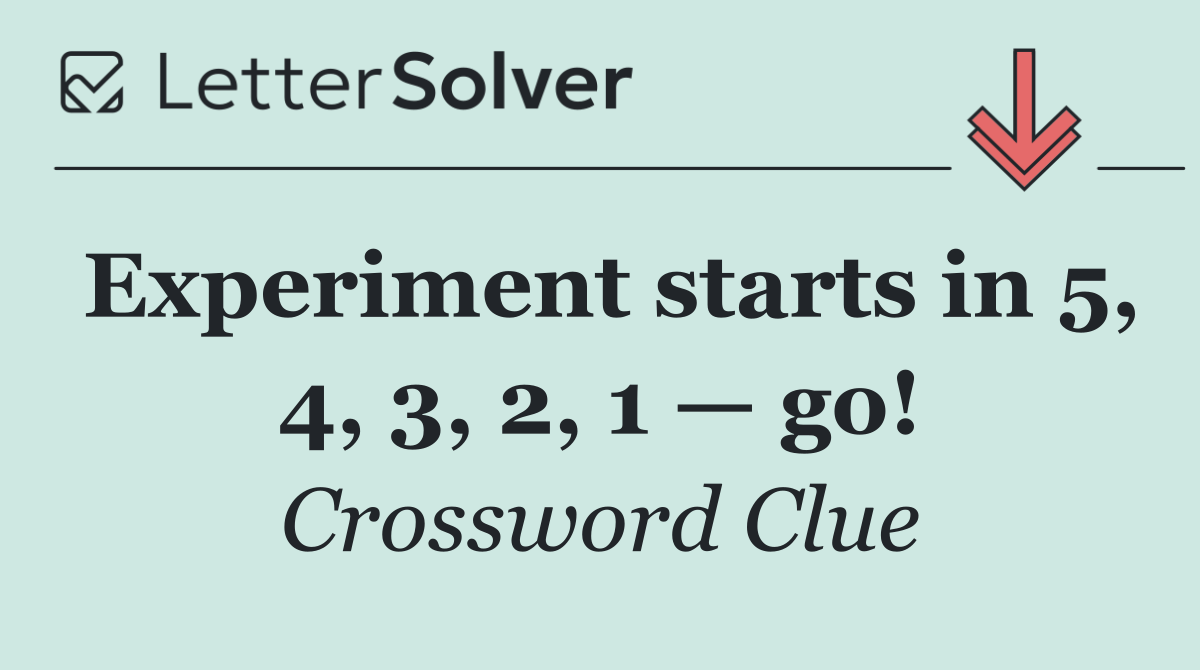Experiment starts in 5, 4, 3, 2, 1 — go!