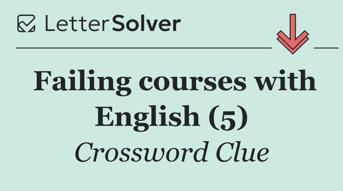 Failing courses with English (5)