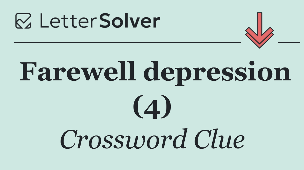 Farewell depression (4)