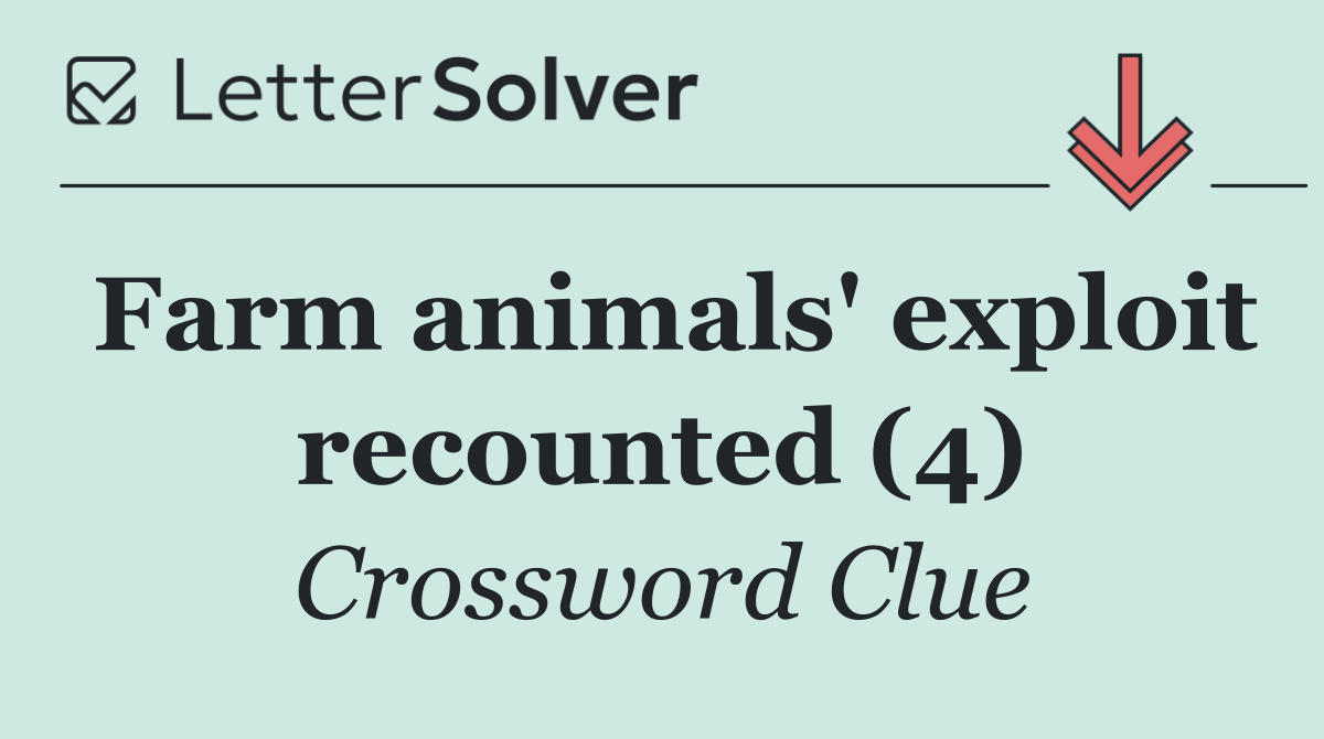 Farm animals' exploit recounted (4)