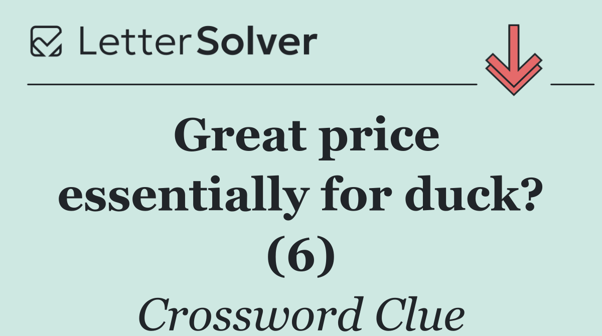 Great price essentially for duck? (6)