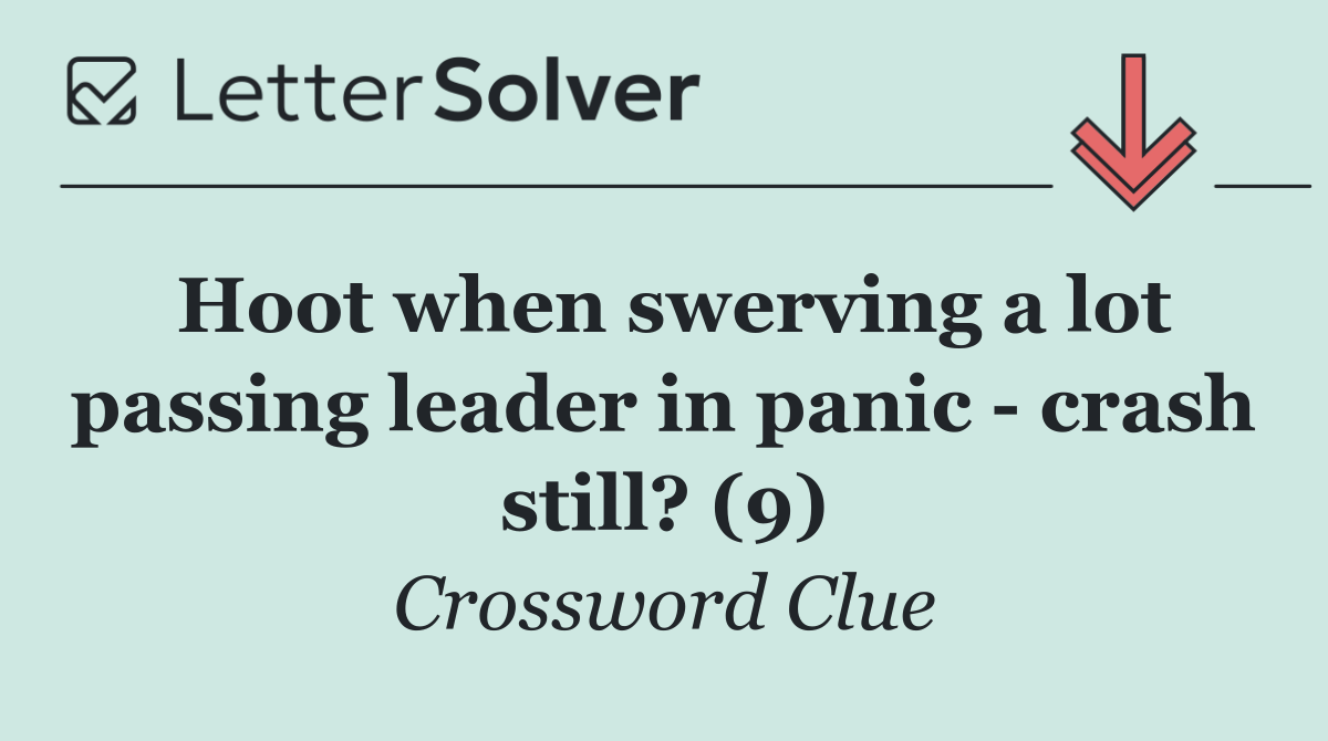 Hoot when swerving a lot passing leader in panic   crash still? (9)