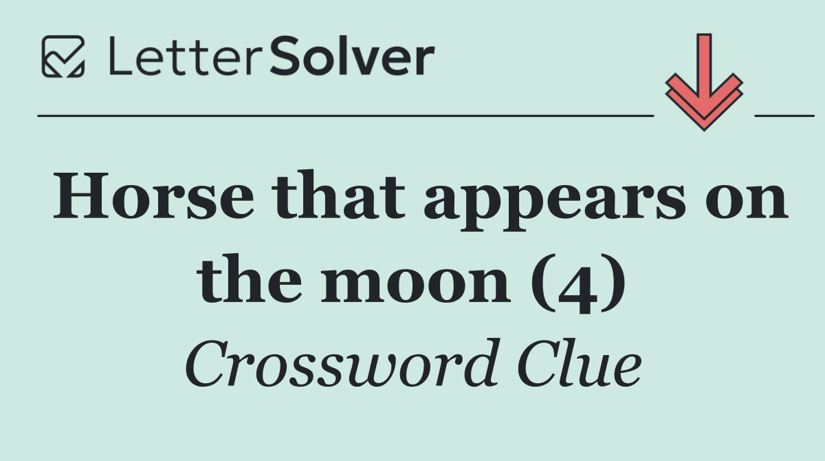 Horse that appears on the moon (4)