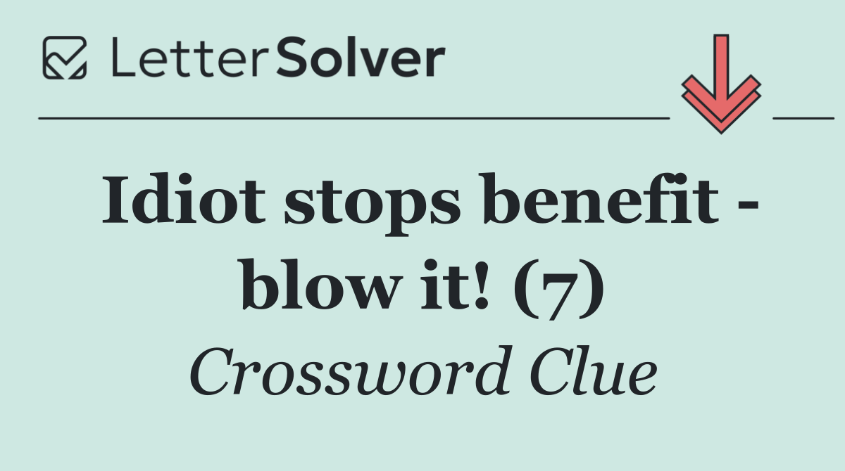 Idiot stops benefit   blow it! (7)