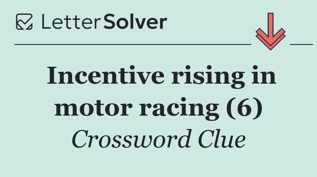 Incentive rising in motor racing (6)