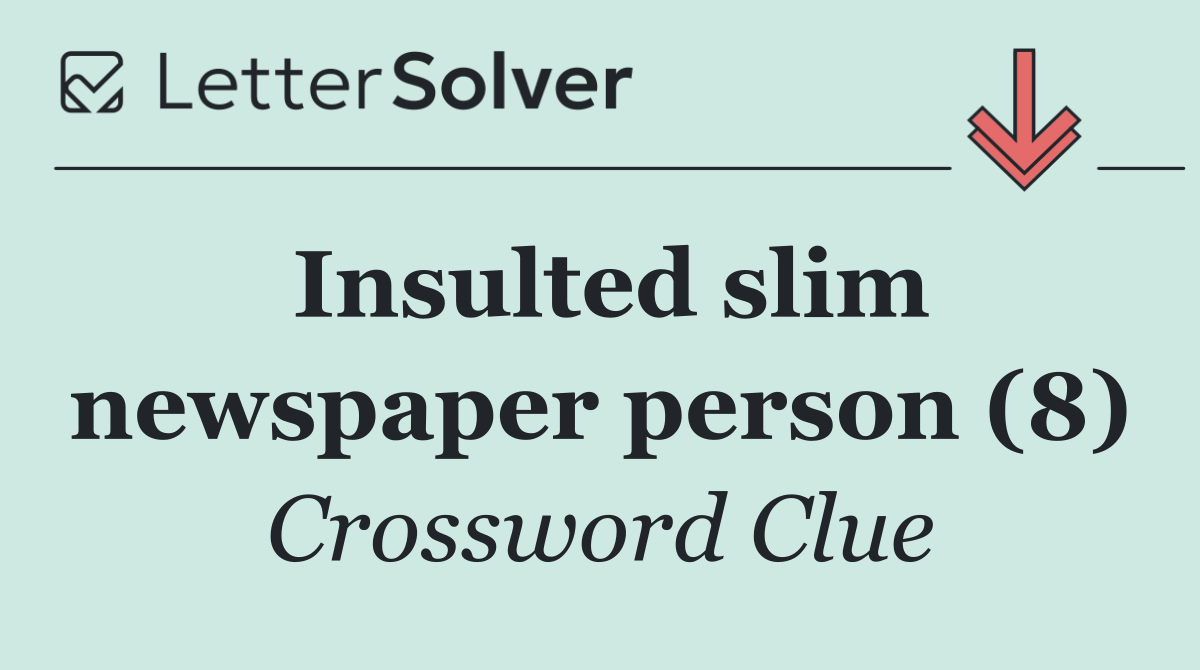 Insulted slim newspaper person (8)
