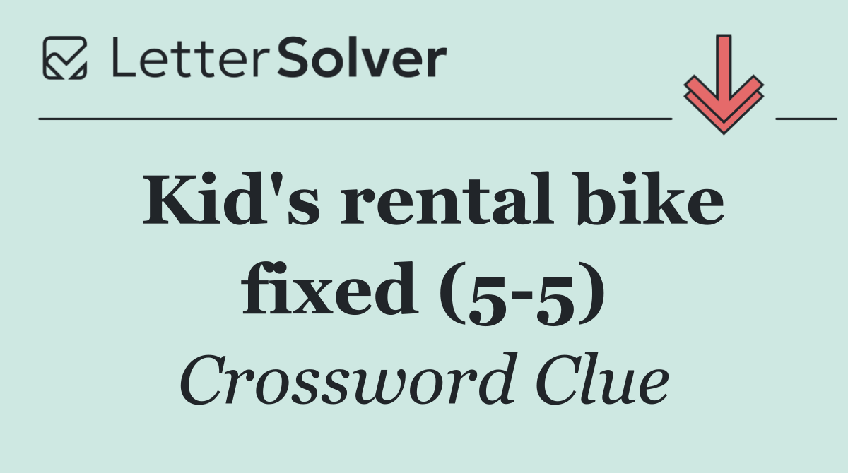Kid's rental bike fixed (5 5)