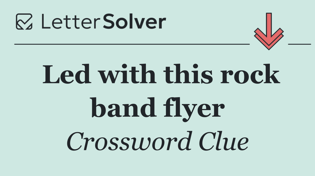 Led with this rock band flyer