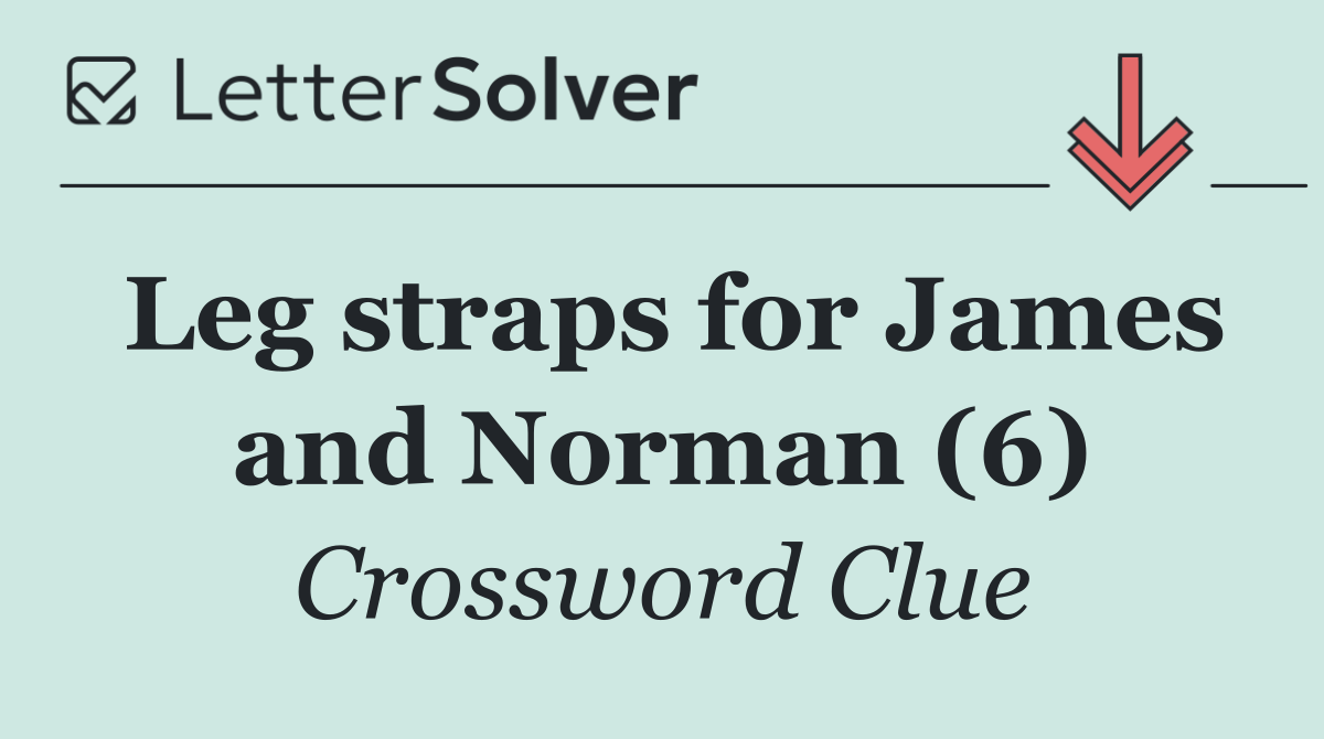 Leg straps for James and Norman (6)