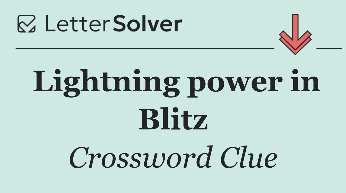 Lightning power in Blitz