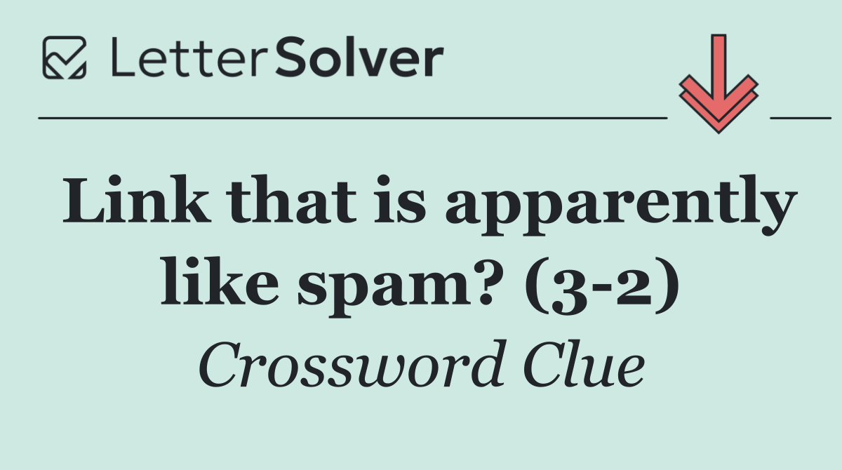 Link that is apparently like spam? (3 2)