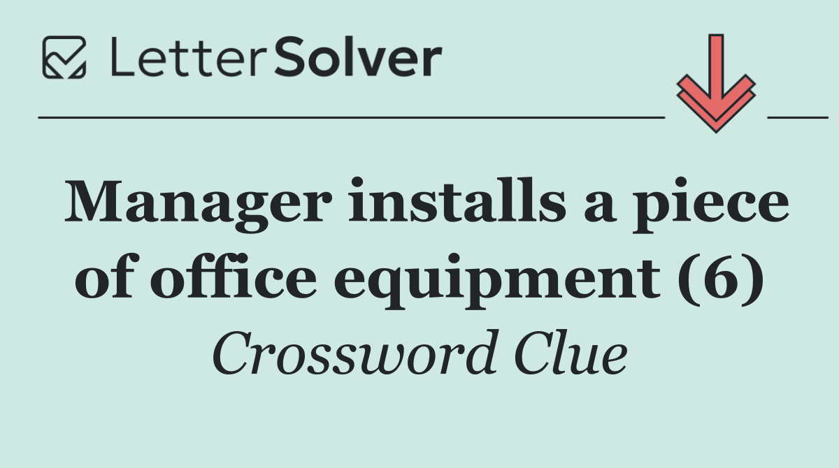 Manager installs a piece of office equipment (6)